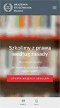 Mobile Screenshot of akademiastosowaniaprawa.com.pl