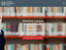 Tablet Screenshot of akademiastosowaniaprawa.com.pl